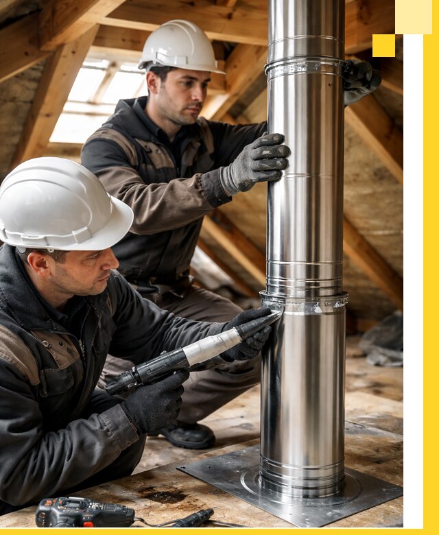 Монтаж дымоходов для каминов в Волхове с гарантией качества