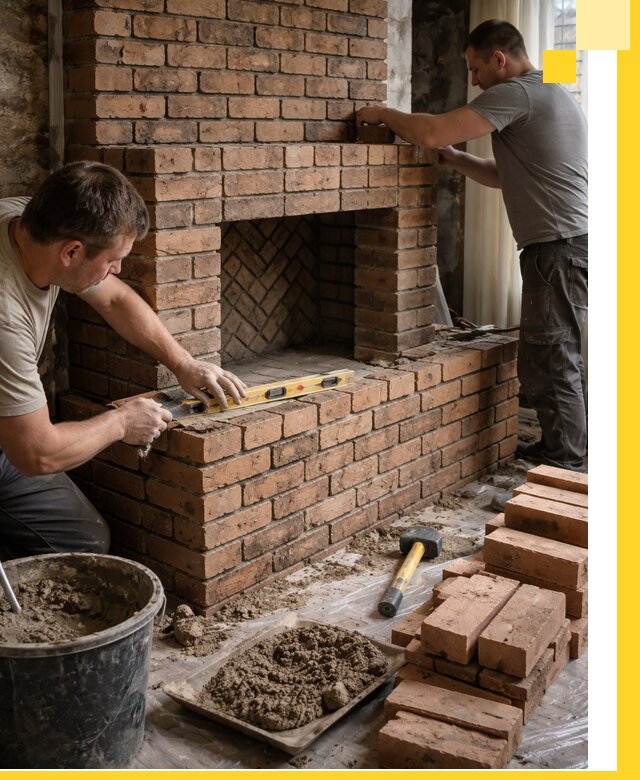 Изготовление и установка кирпичных каминов в Волхове