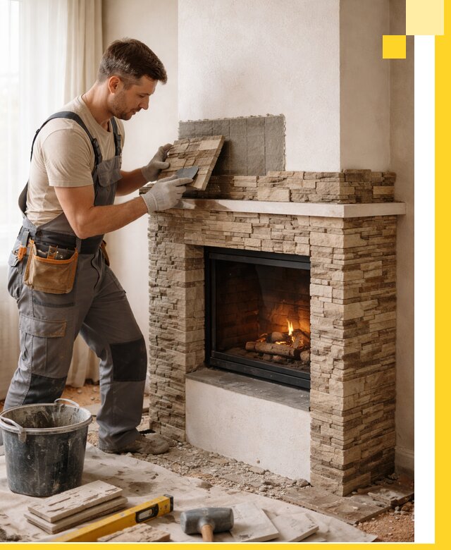 Изготовление и монтаж каминов для дома под ключ в Волхове