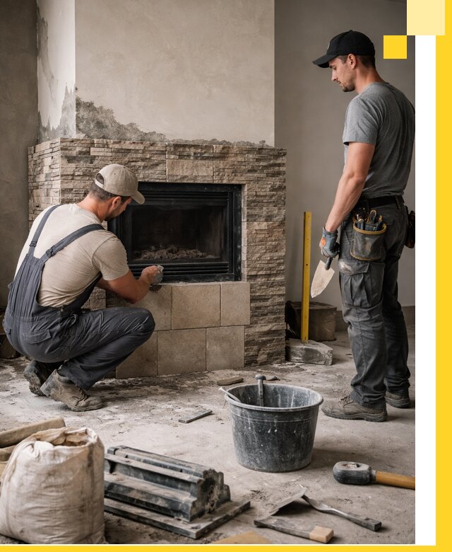 Камины под ключ в Волхове: проект, изготовление и монтаж