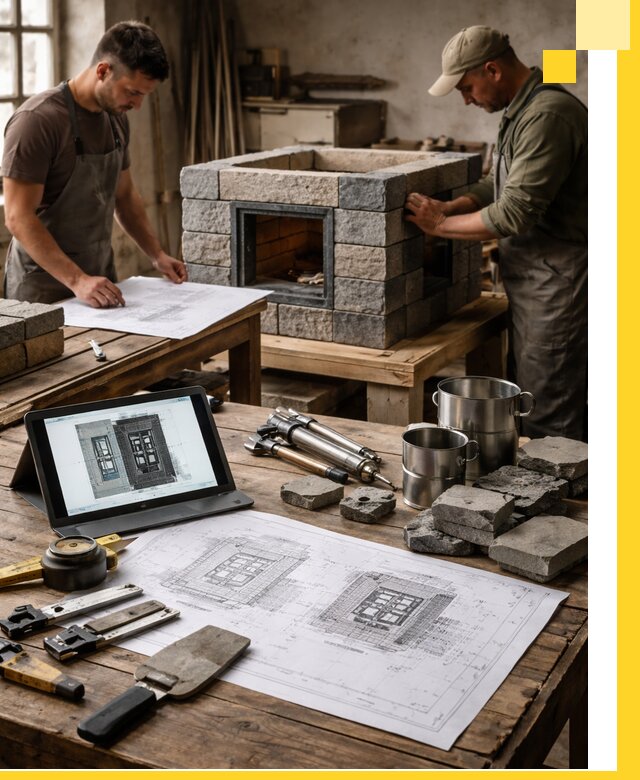 Разработка проектов печей с согласованием и монтажом в Волхове