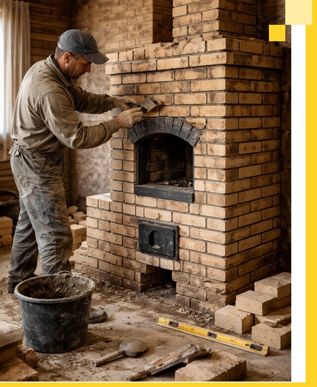 Кирпичные печи под ключ в Волхове: проектирование и кладка