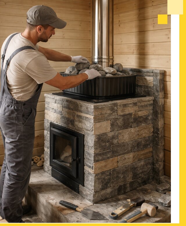 Печи для парной в Волхове, производство, монтаж и обслуживание