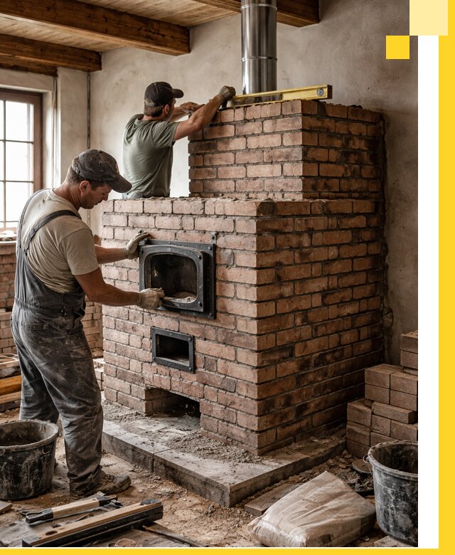 Печи для загородного дома под ключ в Волхове — монтаж и сервис