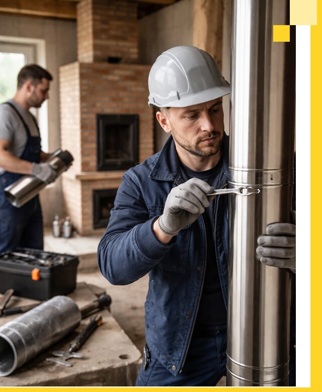 Профессиональный монтаж дымоходов для печей в Волхове