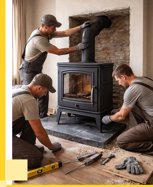 Монтаж печи камина в частном доме в Волхове от 26170 р. | ЭриданВлх