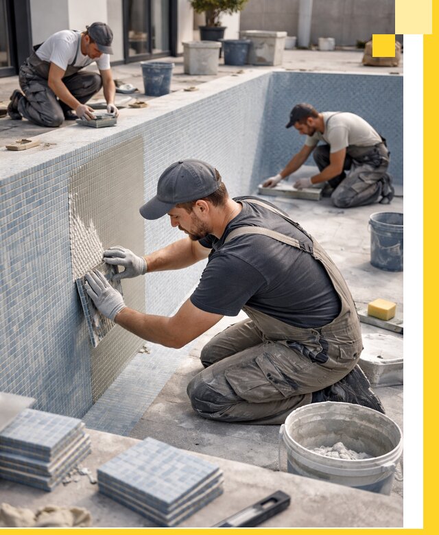 Облицовка бассейнов в Волхове плитка мозаика гидроизоляция