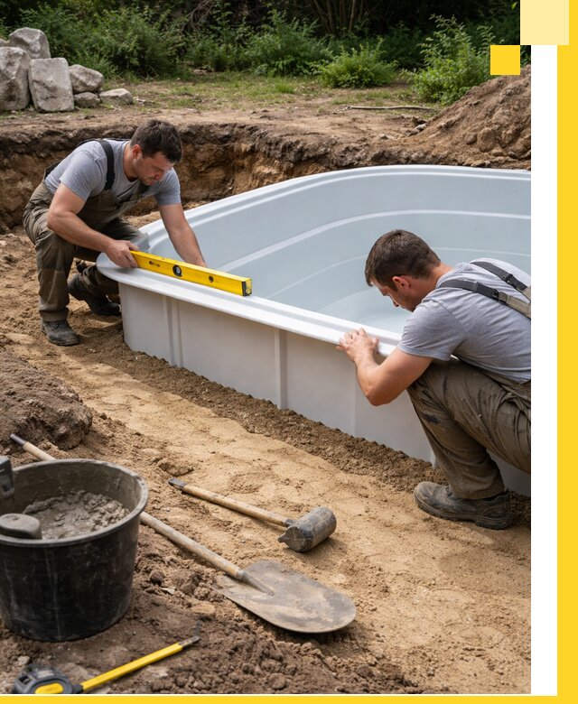 Производство и установка пластиковых бассейнов в Волхове под ключ