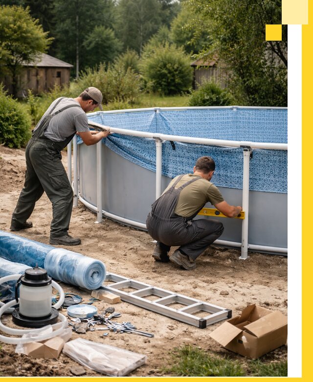 Установка и монтаж каркасных бассейнов в Волхове под ключ