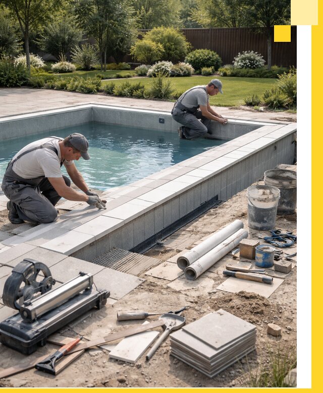 Строительство открытых бассейнов под ключ в Волхове профессионально