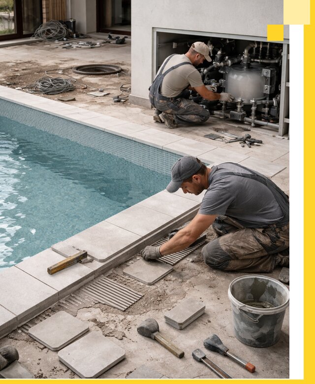 Строительство и монтаж бассейнов в коттедже в Волхове