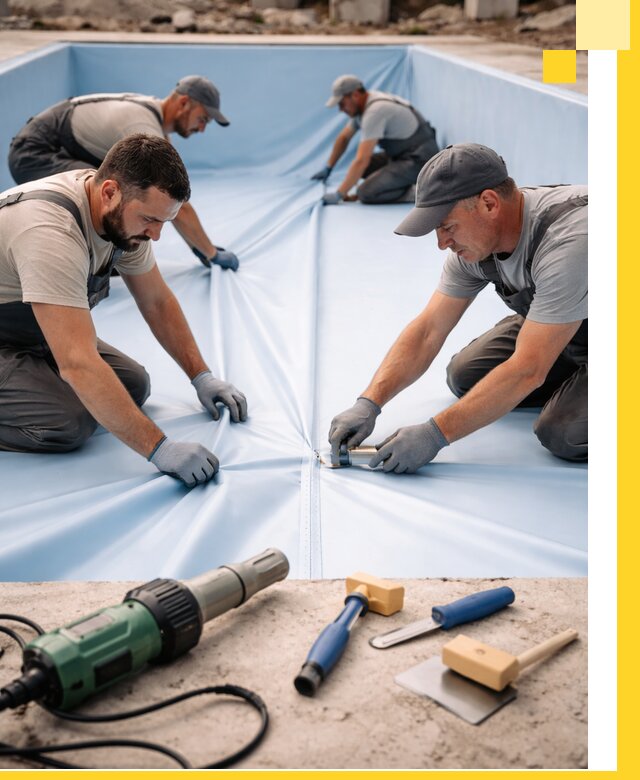 ПВХ пленка для бассейнов с монтажом и гарантией в Волхове