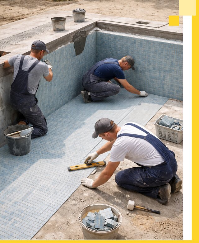 Укладка и установка плитки для бассейнов под ключ в Волхове