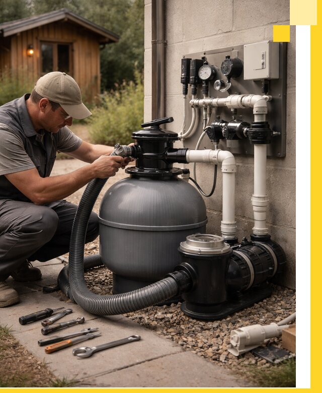 Продажа и монтаж фильтров и насосов для бассейнов в Волхове