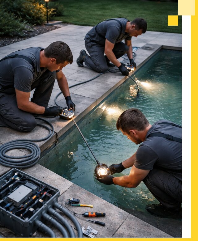 Профессиональное освещение бассейнов в Волхове: дизайн и монтаж