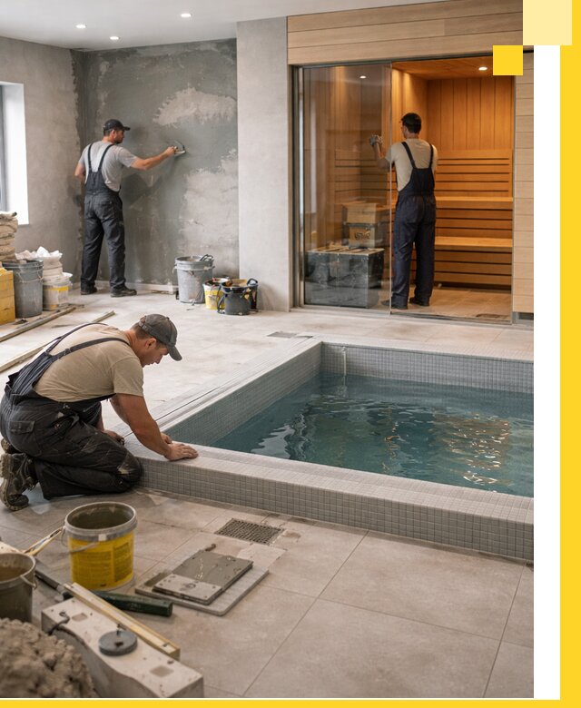 Проектирование и строительство сауны с бассейном в Волхове