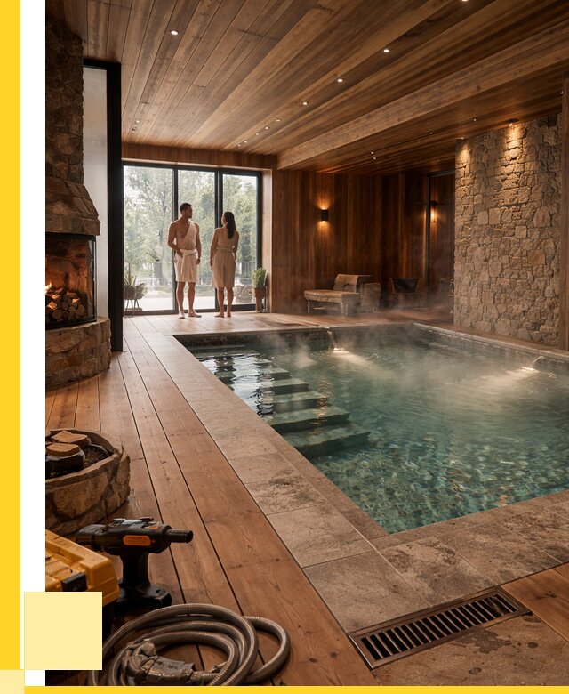 Проекты бань с бассейном под ключ в Волхове от 78510 р., ЭриданВлх