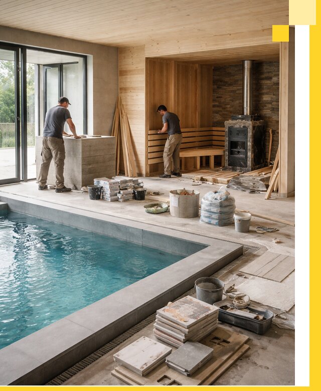 Проектирование и строительство бань с бассейном в Волхове