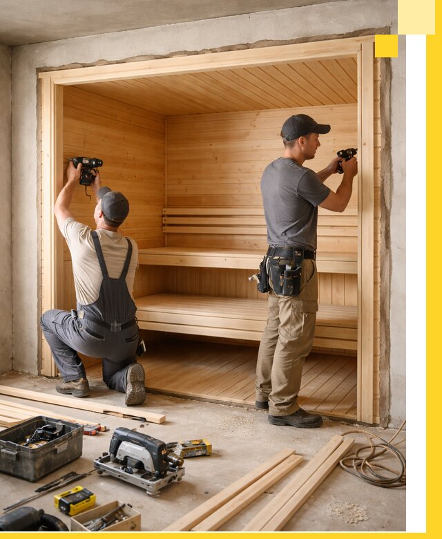 Монтаж саун под ключ в Волхове — проектирование и установка