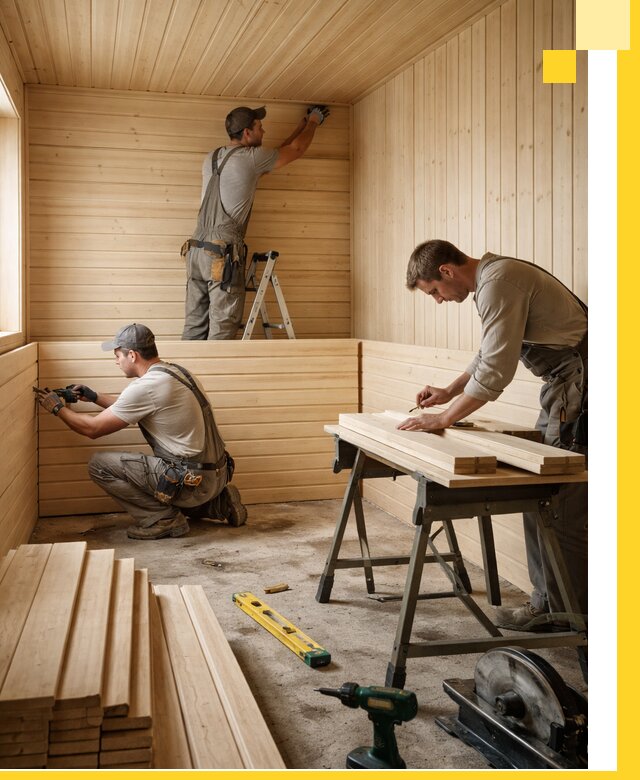 Обшивка саун в Волхове из натуральной древесины под ключ