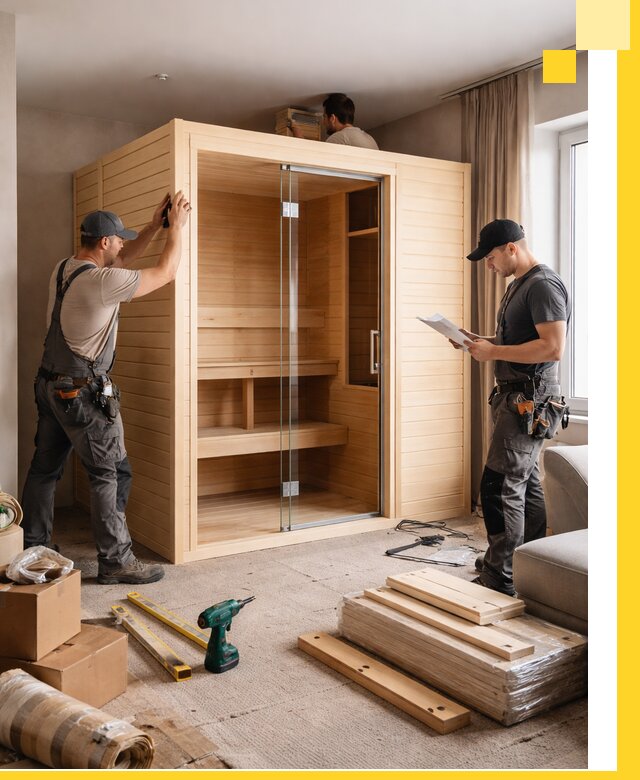 Установка и благоустройство саун в квартире в Волхове