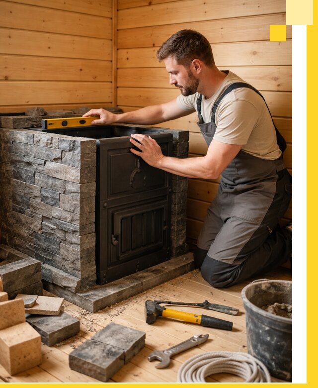 Производство и установка печей для саун под ключ в Волхове