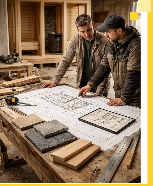 Проекты бань под ключ и планы строительства в Волхове