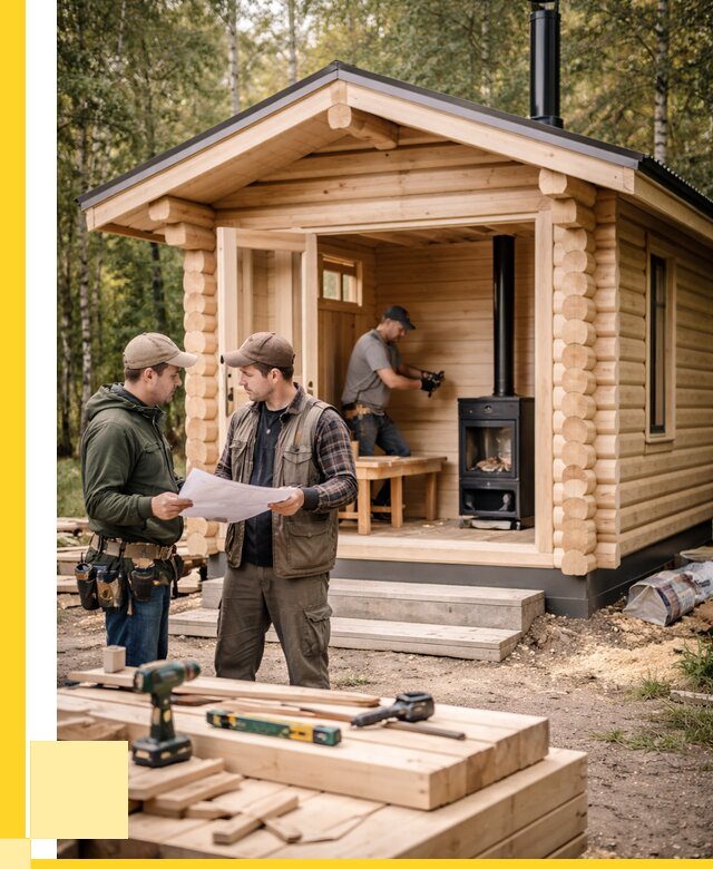 Монтаж бань под ключ в Волхове — от 209360 р. | ЭриданВлх