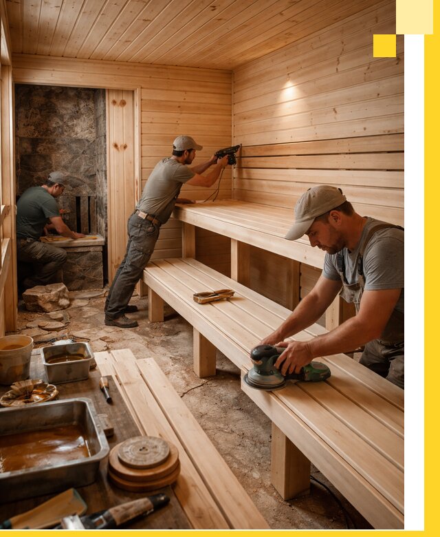 Профессиональная отделка бань в Волхове под ключ, с гарантией