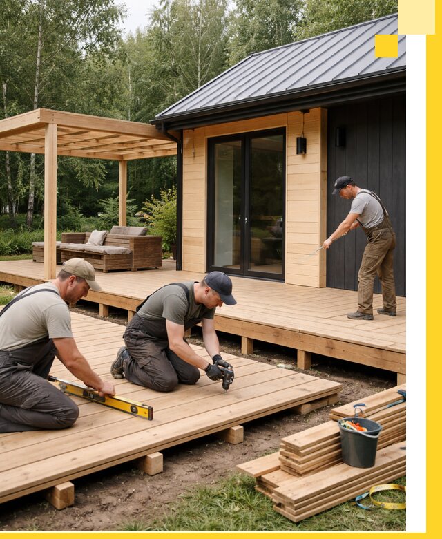 Строительство бань с террасой и бассейном под ключ в Волхове