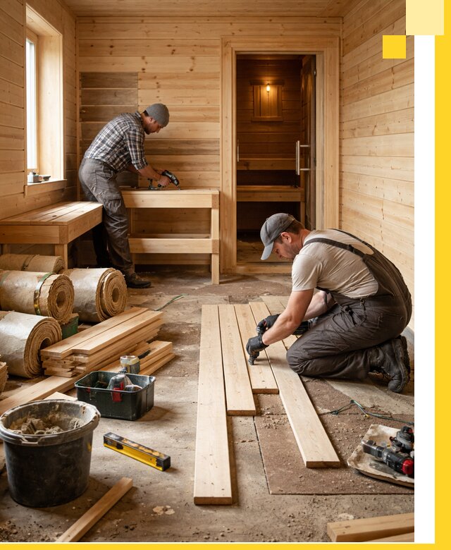 Индивидуальный проект бани с комнатой отдыха под ключ в Волхове