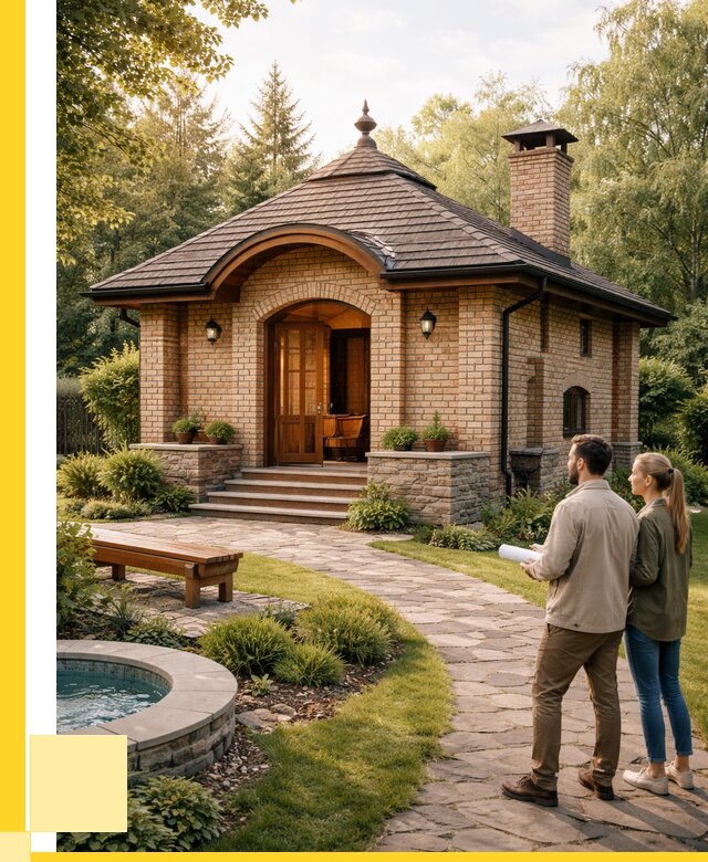 Проект кирпичной бани в Волхове от 31404 р. | ЭриданВлх