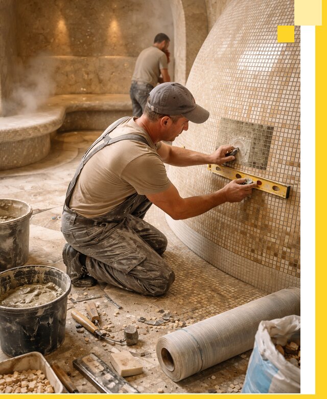 Хамам под ключ в Волхове: проектирование, строительство, отделка