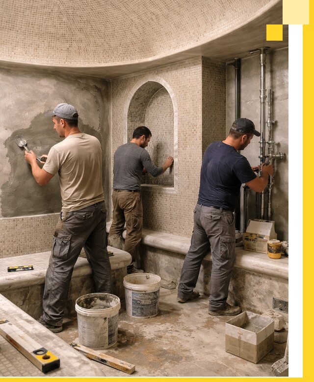 Профессиональный монтаж хамамов под ключ в Волхове с гарантией