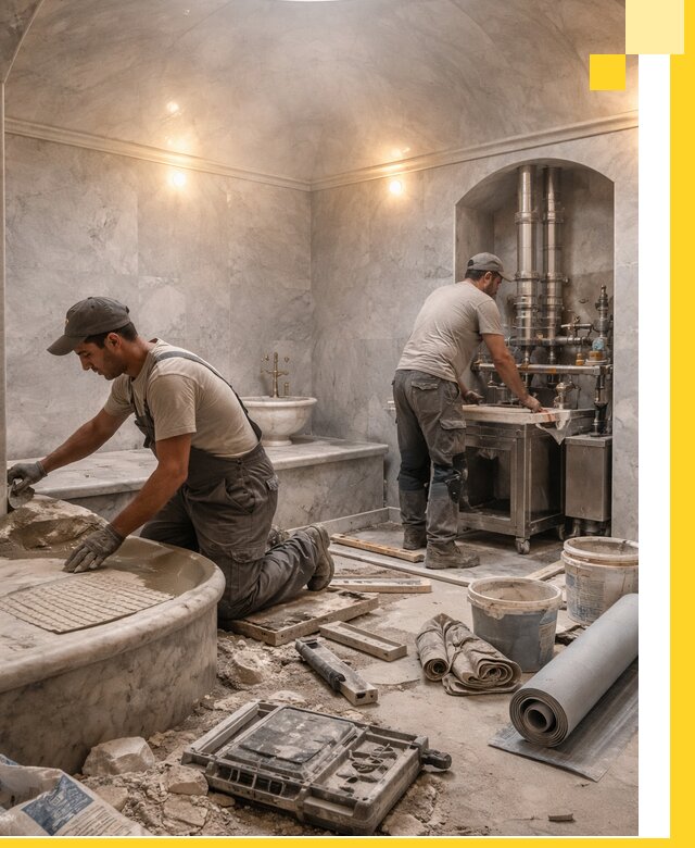 Строительство турецких бань хаммам под ключ в Волхове