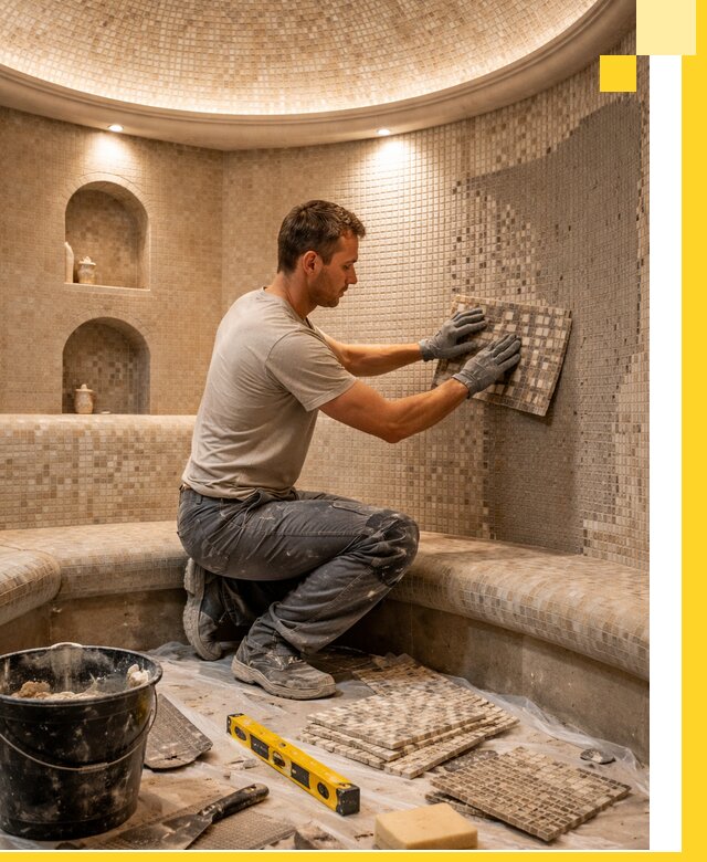 Устройство и монтаж домашнего хамама под ключ в Волхове