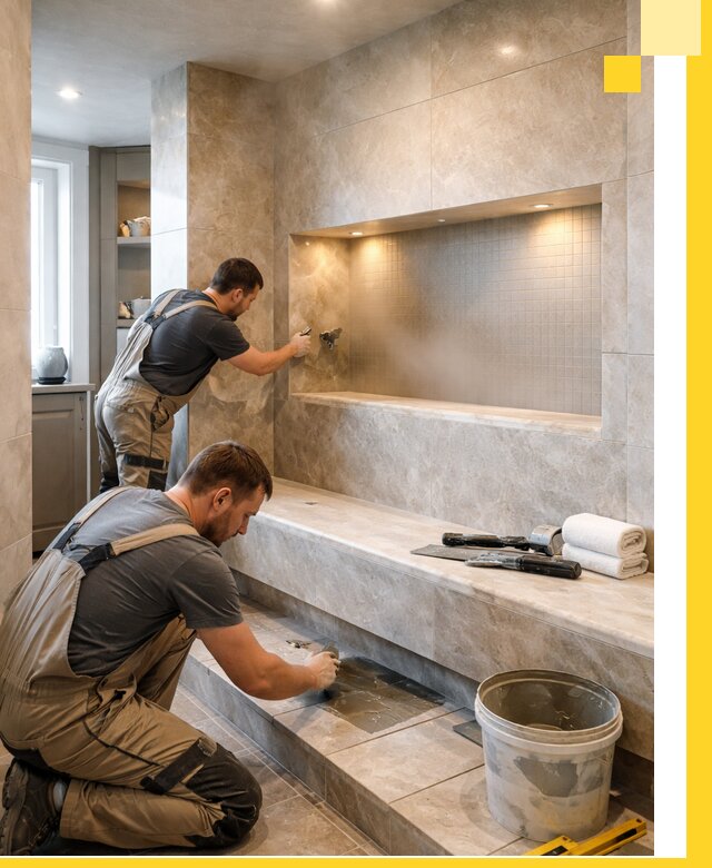 Профессиональное строительство хамама в квартире в Волхове