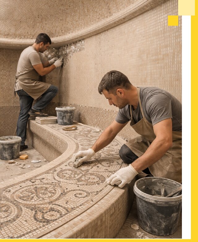 Плитка для хамама в Волхове, укладка, подбор и поставка